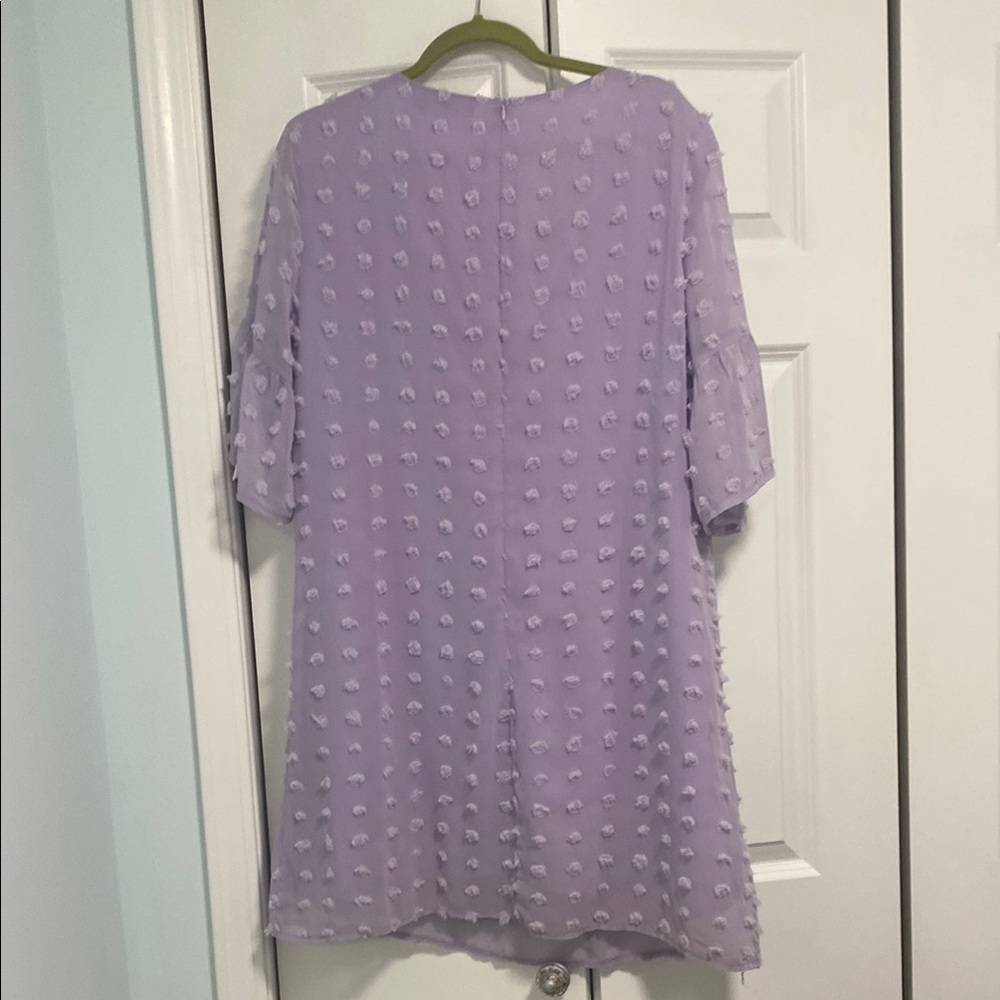 Lavender Textured Women's Dress - Picture 3 of 3